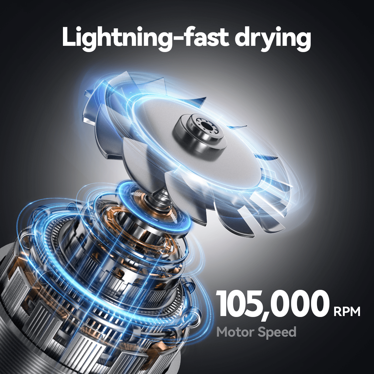 SYLPH LOVELY 105,000 RPM brushless motor for fast and gentle drying